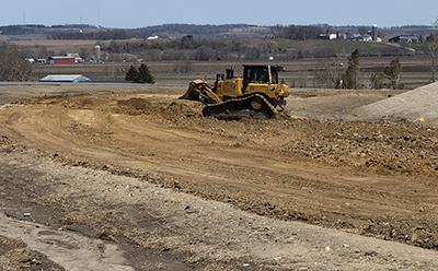 Photo: Crews grading.